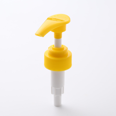 Gelbe Farbplastiklotion pumpt 28/400 flüssige Handseifenspender-Pumpe
