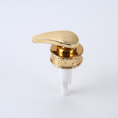 Lotions-Pumpen-Shampoo-Flaschen-Aluminiumgoldzufuhr-Pumpe mit 4 cc/T kosmetische